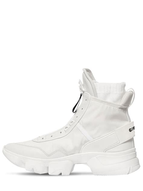 high top givenchy sneakers|Givenchy jaw high white sneakers.